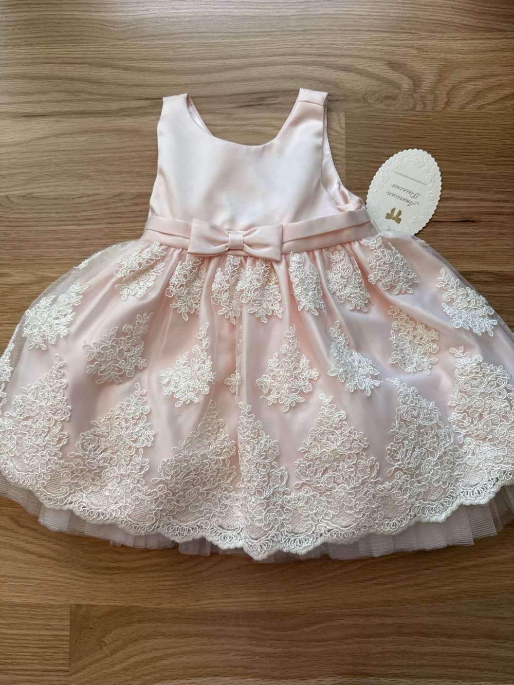 American Princess Pink Satin and Lace dress